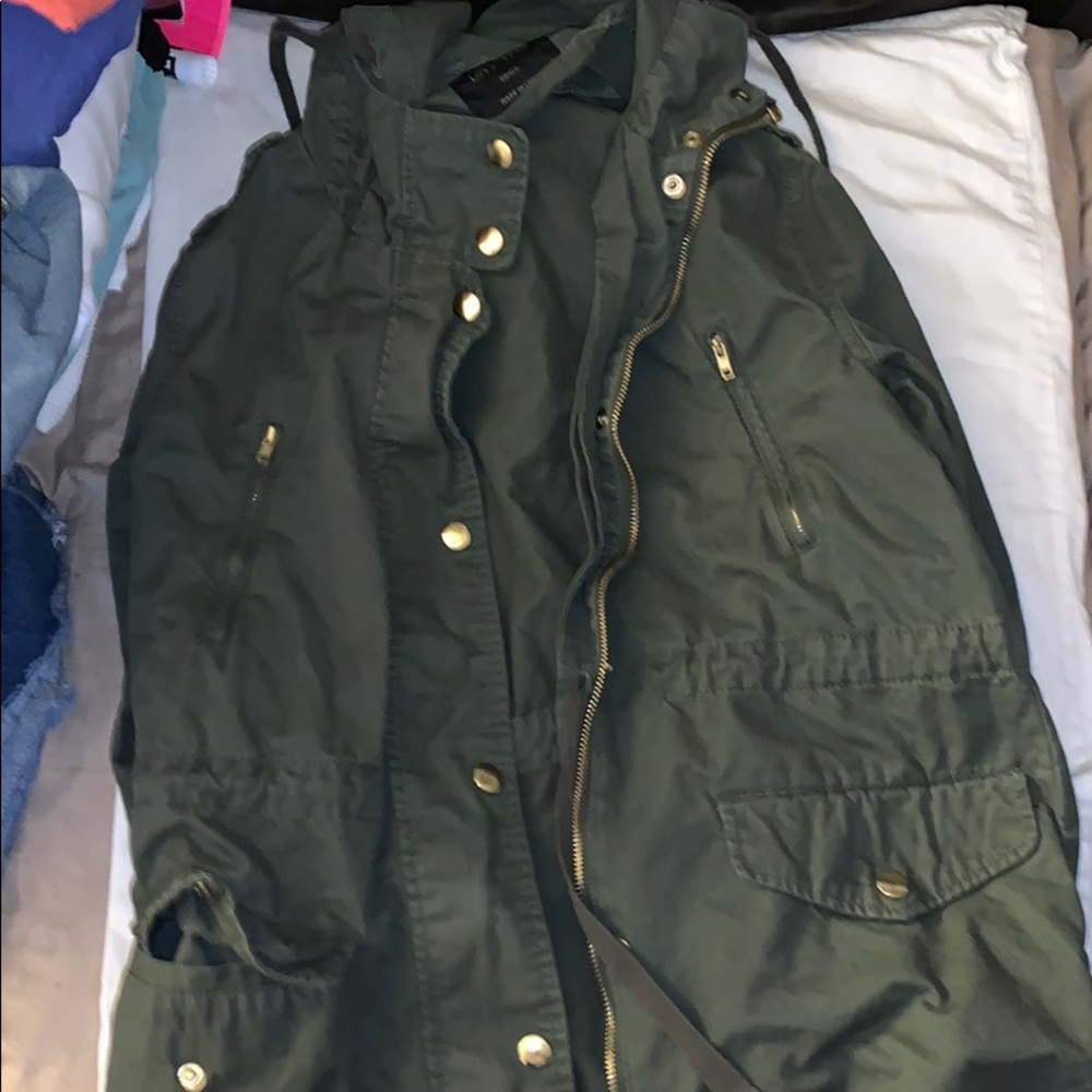 green jacket